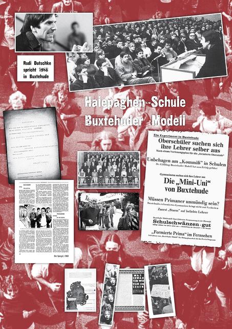 Collage mit Fotos vom Dutschke-Besuch in der Estestadt Fotos: archiv-klar