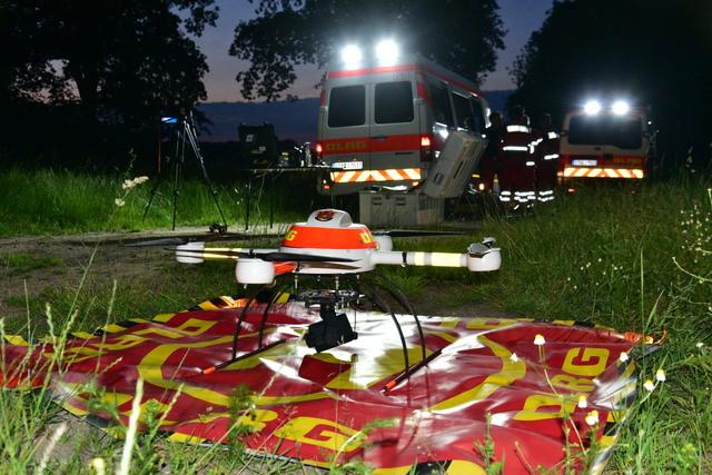 Auch eine Drohne kam bei der Vermisstensuche zum Einsatz