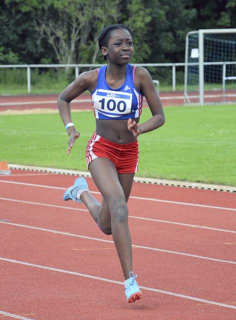 Anna-Lena Badjinga, die Platz vier belegte, war beste Sprinterin