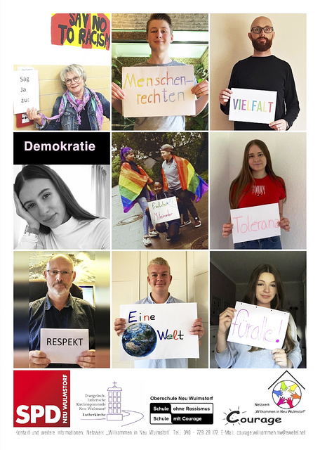 Gleich mit zwei Plakaten haben sich die Oberschüler beteiligt
