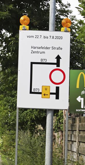 Dieses Umleitungsschild war recht verwirrend