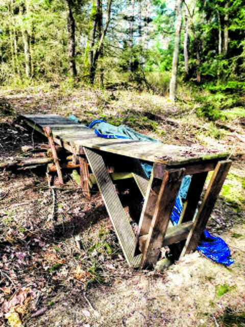 Die Mountainbike-Rampe wurde inzwischen abgebaut