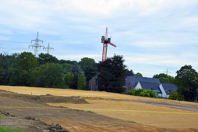 Blick von dem Weg "Hittfelder Quelle" auf die Steinwehe-Baustelle mit den gewaltigen Erdbewegungen | Foto: ts