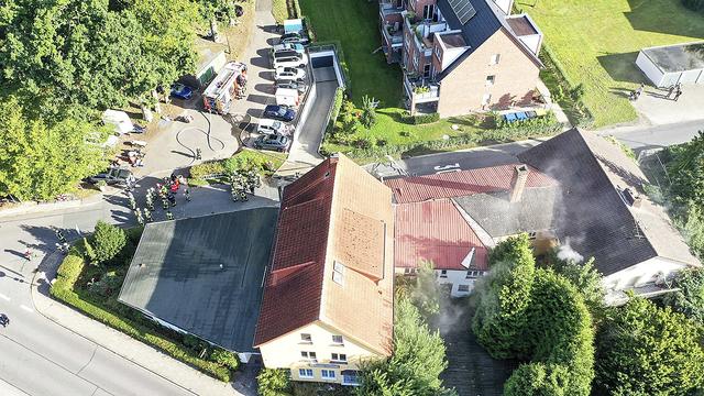 Das ehemaligen Hotel und Gasthaus Kurth mitten in Bendestorf wurde zum Schauplatz einer spektakulären Übung