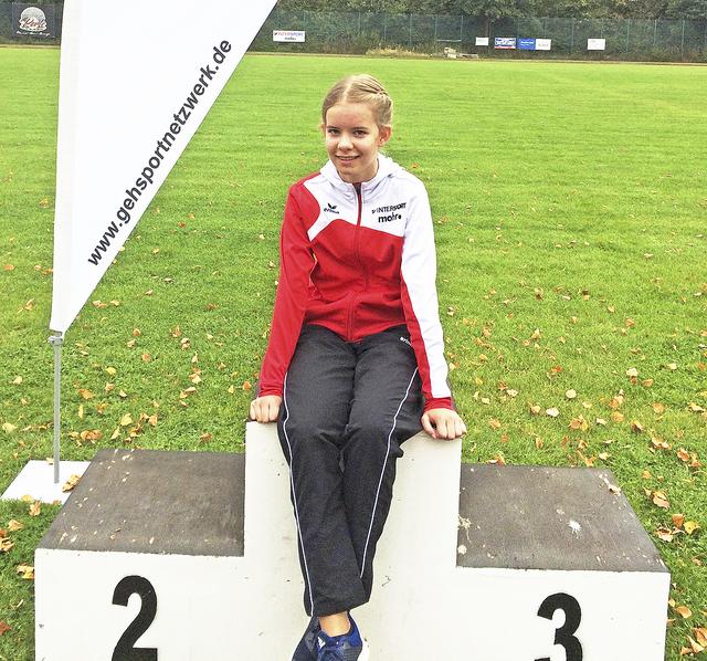 Mit ihrer Leistung erzielte sie einen neuen Bezirksrekord: Christina Meier (13)