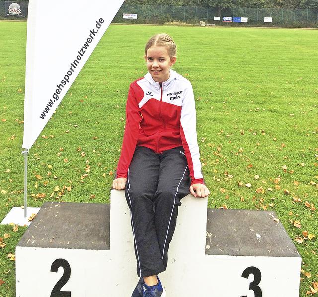 Mit ihrer Leistung erzielte sie einen neuen Bezirksrekord: Christina Meier (13) | Foto: VfL Horneburg