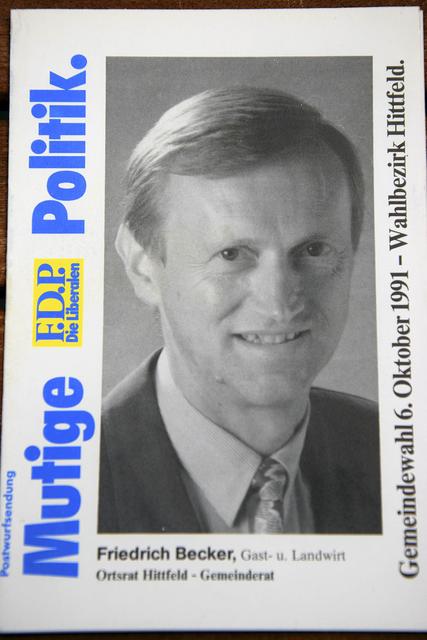 ... und auf einem Foto in einer FDP-Wahlkampfbroschüre zur Gemeinderatswahl 1991