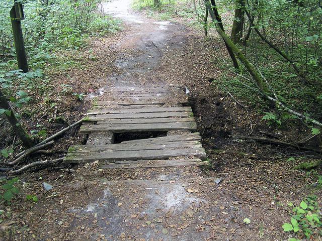 Der alte Steg in Bötersheim war marode