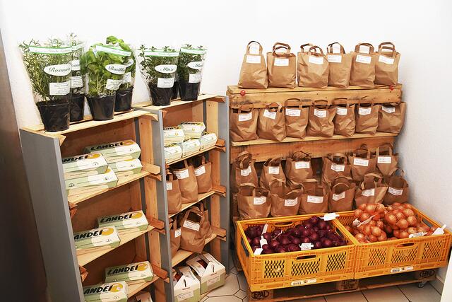 Frische Kräuter, Eier und Zwiebel aus der Region werden offeriert | Foto: Axel-Holger Haase