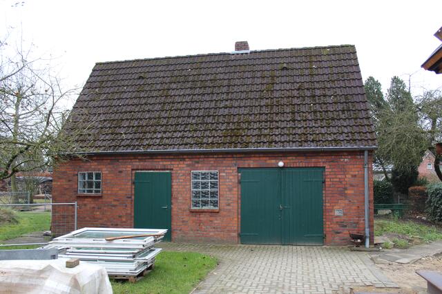 Der Stall wird ebenfalls im Freilichtmuseum aufgebaut. Hier hat Familie Matz Schweine gehalten