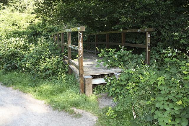 Vor einigen Monaten: Die alte Holzbrücke drohte am Wegesrand zu vermodern