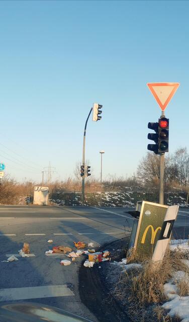 Der Müll wurde offenbar im "vorbeifahren" entsorgt