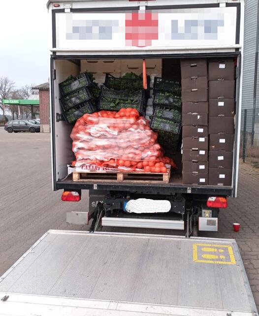 Auf dem Lkw befand sich zu viel Gemüse