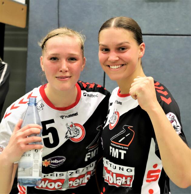 Glanzleistung! Julia Herbst und Maj Nielsen steuerten zusammen zehn Treffer zum Luchse-Sieg bei | Foto: cc