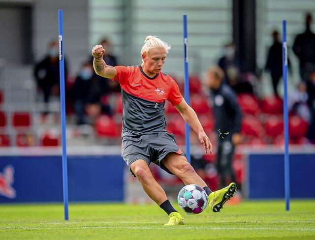 Matti Cebulla, hier noch im Dress von RB Leipzig, trainierte bereits unter Julian Nagelsmann | Foto: RB Leipzig