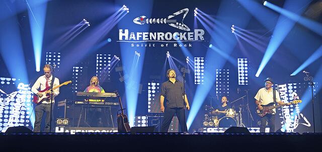 Die Hafenrocker freuen sich auf das Online-Konzert, das auf der Bühne von Groh-P.A. veranstaltet wird