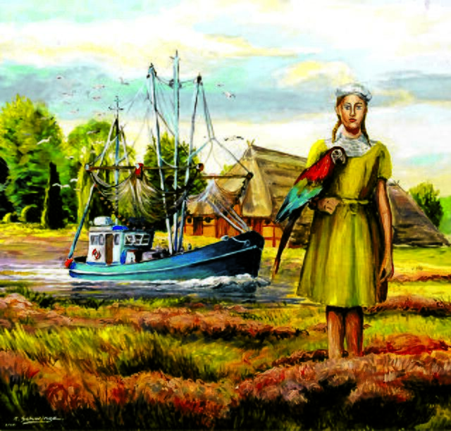 "Heide und Meer" heißt dieses in der Ausstellung zu sehende Gemälde von Ralf Schwinge | Foto: Ralf Schwinge