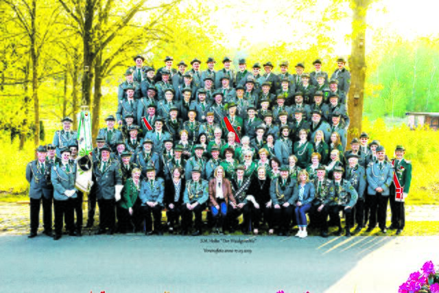 Die Schützen fanden sich 2019 zum Gruppenfoto zusammen | Foto: Schützenverein Wesel und Umgebung