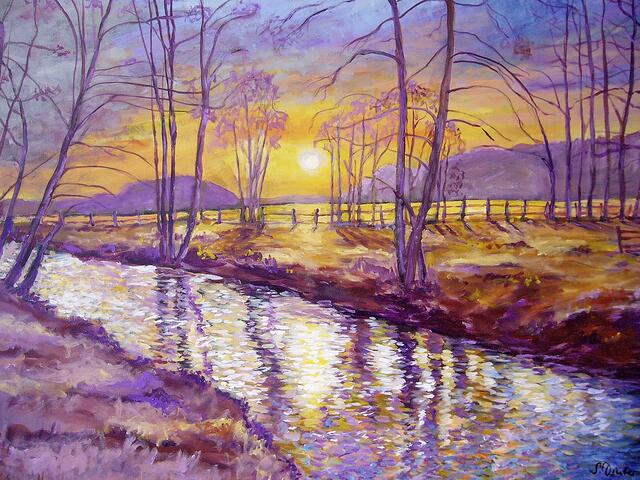 Susanne Dinter hat die Seeve inzwischen schon in 100 Acryl- und Aquarellwerken festgehalten | Foto: Dinter