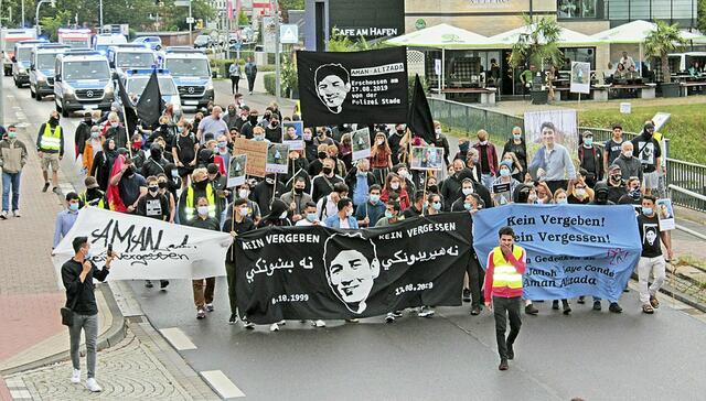 Im Sommer 2019 fand die erste Demonstration nach dem Tod von Aman Alizada in Stade statt | Foto: jab