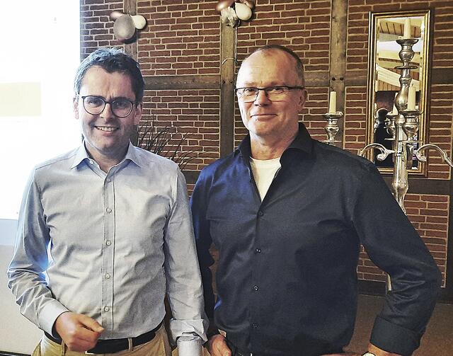 CDU-Samtgemeinde-Bürgermeisterkandidat Rolf Aldag (li.) und CDU-Gemeinde-Bürgermeisterkandidat Karl-Siegfried Jobmann | Foto: CDU Tostedt / Randt