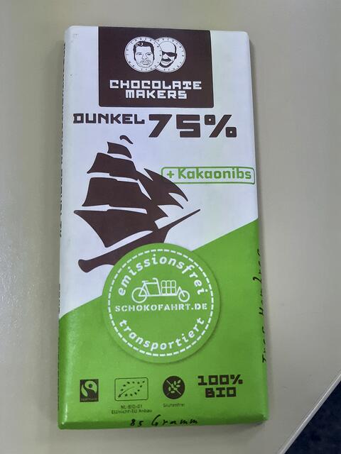 Die Bio-Schokolade gibt es in drei verschiedenen Varianten