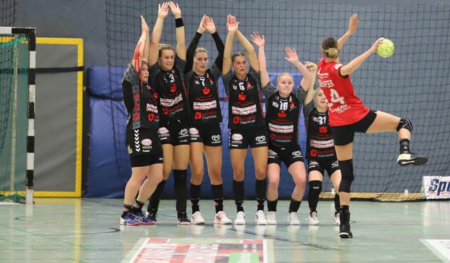 Bei diesem Freiwurf der Gäste machte die Luchse-Abwehr dicht | Foto: cc