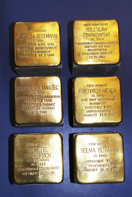 Die in Tostedt und Heidenau verlegten Stolpersteine | Foto: Marion Wenner