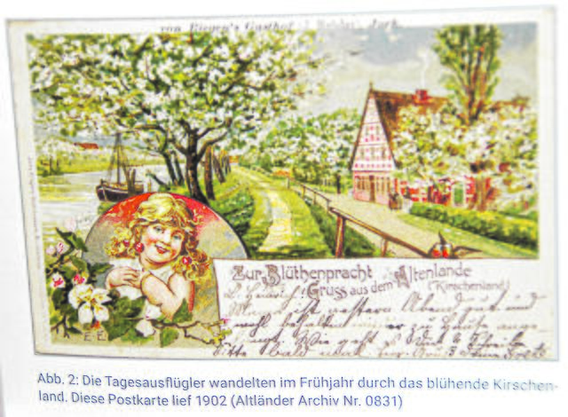 Romantische Postkartenidylle Grüße aus dem Alten Land von 1902