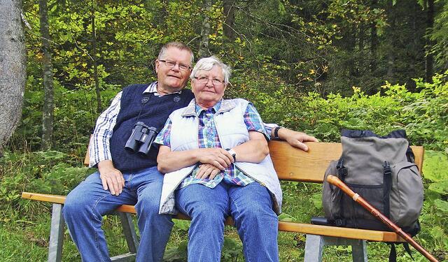 Bei einer von vielen Reisen ins Kleinwalsertal: die seit 60 Jahren verheirateten Eheleute Rolf und Irmgard Niebuhr