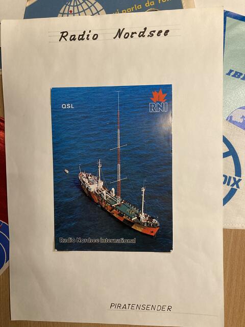 QSL-Karte eines Piratensenders: Gesendet wurde meist von Schiffen aus | Foto: jul