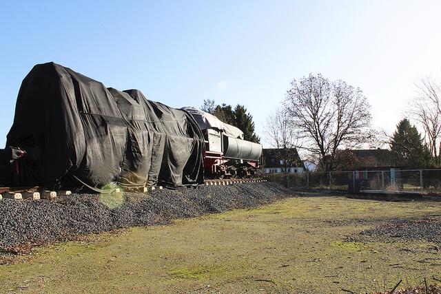 Die Lokomotive soll im Laufe des Februars abtransportiert werden