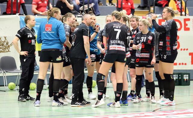 Teambesprechung mit Trainer Dubravko Prelcec (Mitte) bei den Handball-Luchsen | Foto: cc