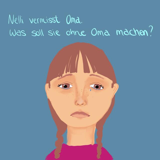 Schülerin Noemi Karl hat ein Kinderbuch entworfen und illustriert, in dem "Nellis" Großmutter an Krebs gestorben ist | Foto: Noemi Karl