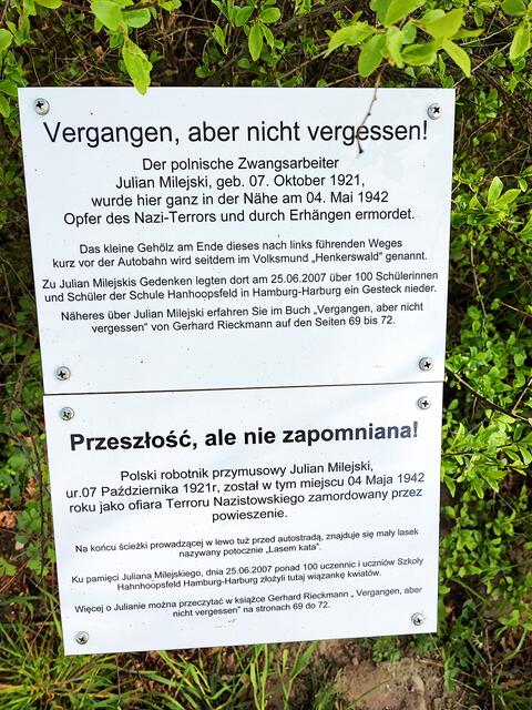 Die Gedenktafel, die neben dem Stein aufgestellt ist | Foto: thl