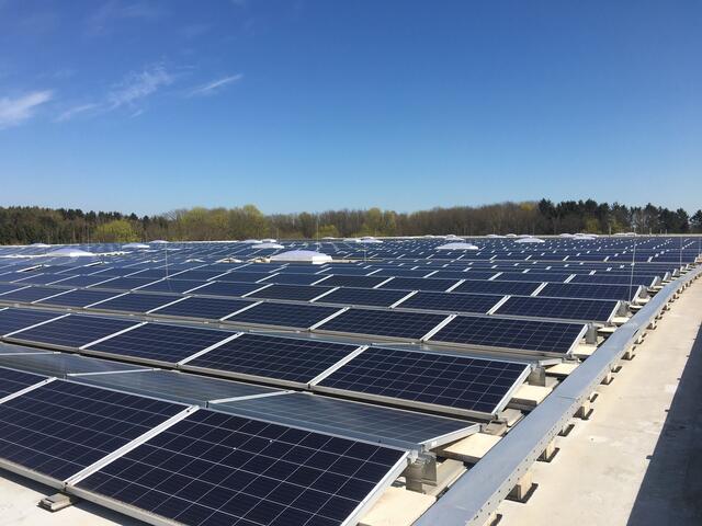 Moderne Photovoltaikanlage auf 50 Prozent der Dachfläche | Foto: Johanna Liedke