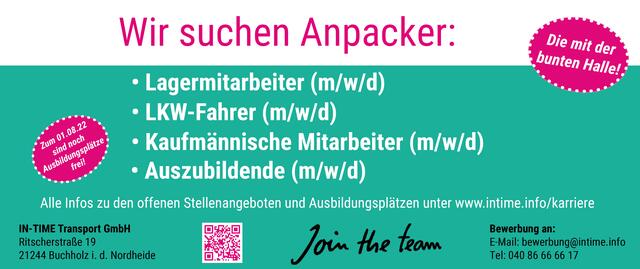 Die Firma IN-TIME in Buchholz bietet attraktive Arbeitsstellen  | Foto: IN-TIME