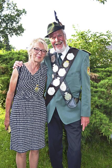 Das Königspaar Gerd und Christa Gerken bei der Proklamation im Jahr 2019 Foto: bim