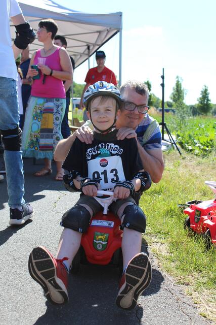 Noel (9) ging im Team mit Papa Maik Heide an den Start