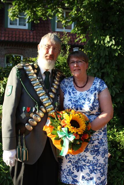 König Volker Tolzin mit seiner Königin Marietta
