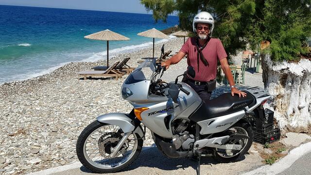 Kai Holm aus Stade hat mit dem Motorrad Samos (Griechenland) erkundet | Foto: Kai Holm