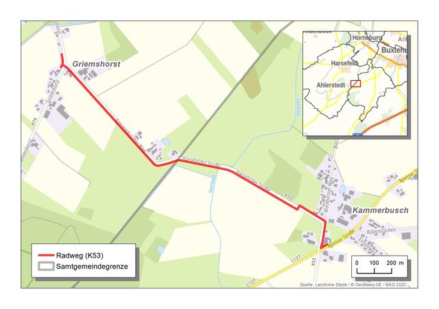 Der neue Radweg verbindet Griemshorst und Kammerbusch | Foto: Landkreis Stade