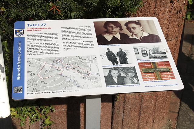 Auf dem historischen Rundweg in Bendestorf wird an das Wirken von Meta und Heinz Strelow erinnert