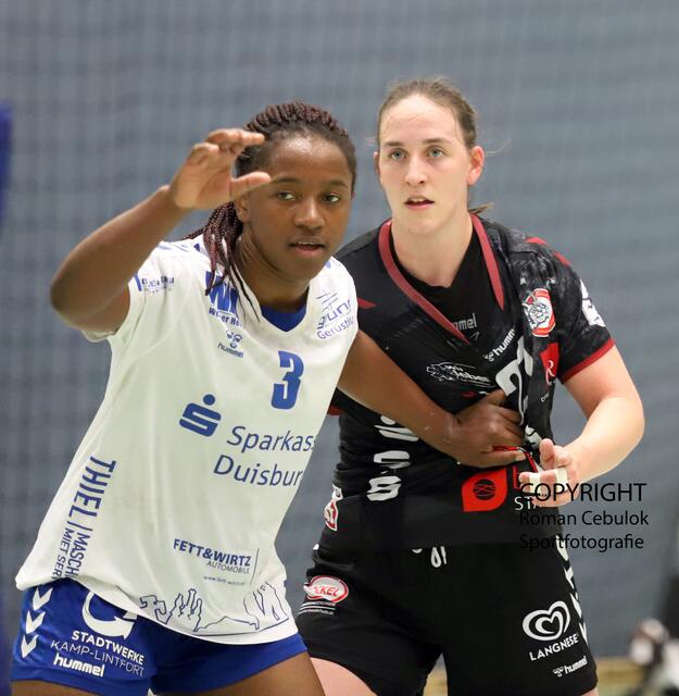 Luchse-Kapitänin Svea Geist (re.) in kurzer Deckung | Foto: cc