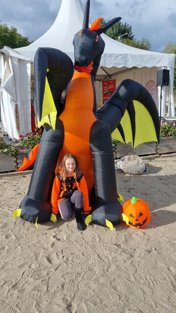 Liebling der Kinder: Riesen-Drache  | Foto: ig