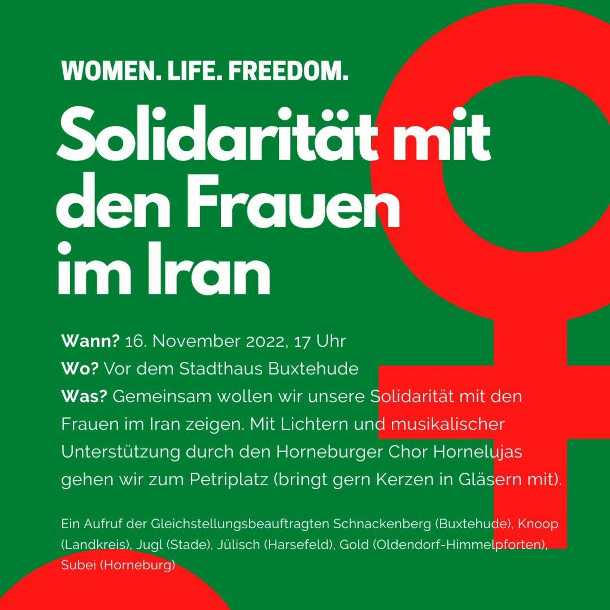 Solidarität mit den Frauen im Iran Kundgebung Women.Life.Freedom