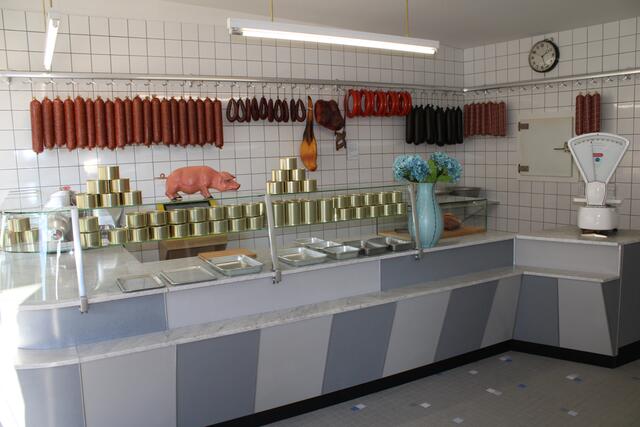 Der Originaltresen der Schlachterei Rötting