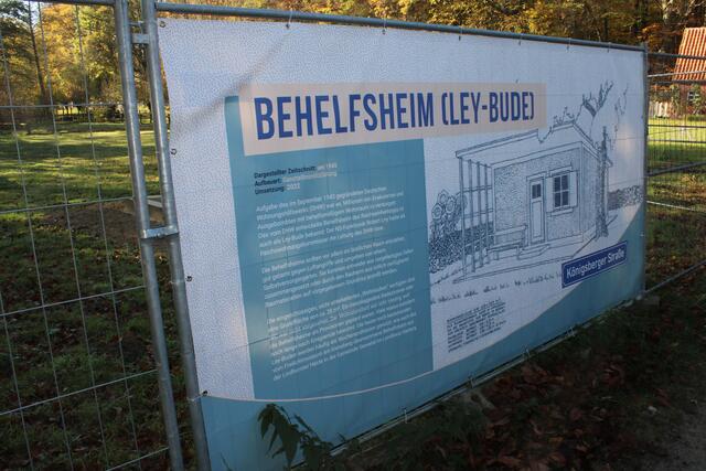 Nächstes Projekt in der "Königsberger Straße": ein Behelfsheim für Menschen, die nach dem Zweiten Weltkrieg untergebracht werden mussten