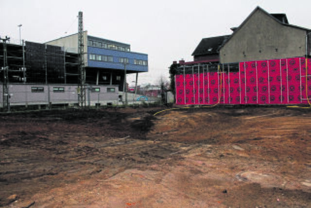 Hier stand früher das Kino - jetzt werden dort für das Projekt "Canteleu Quartier" u.a. Wohnungen gebaut