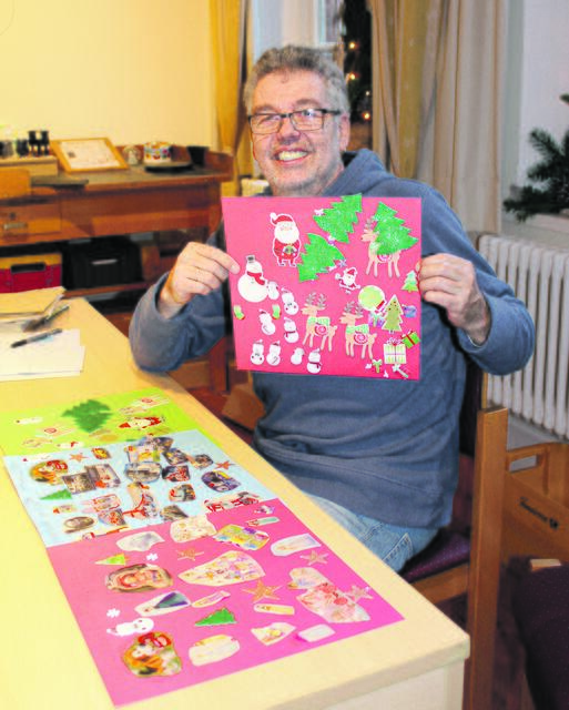 Wolfgang Dipper mit einem liebevoll gestalteten Wunschzettel | Foto: sb
